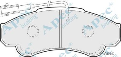 APEC BRAKING pad1251 -  Комплект тормозных колодок, дисковый тормоз